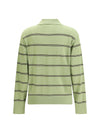 merino wool striped polo sweater