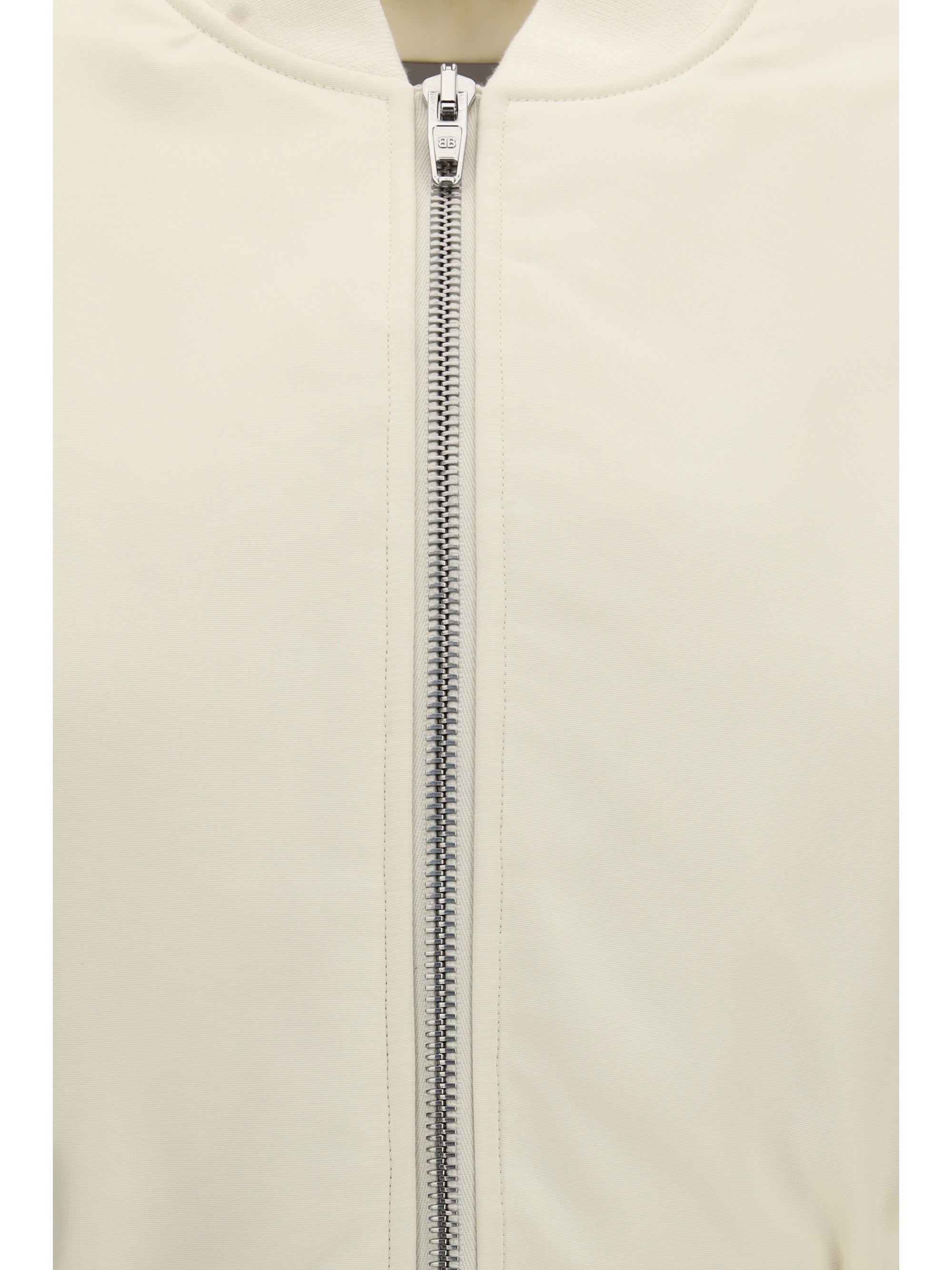 cropped bomber jacket in technical faille