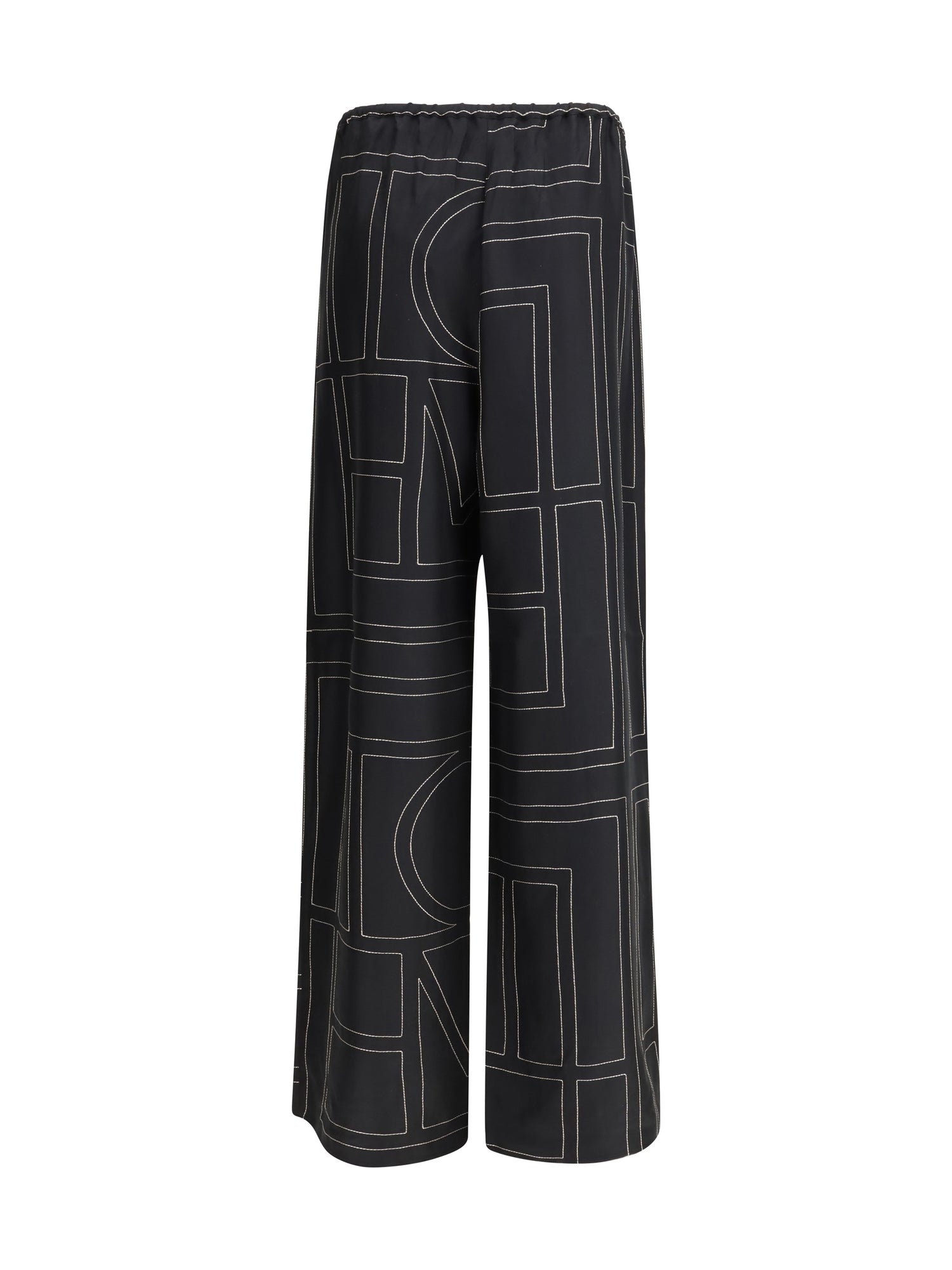 TOTEME 34 monogram silk pants