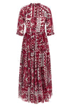 long eden dress in all-over print cotton muslin