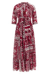 long eden dress in all-over print cotton muslin