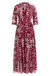 long eden dress in all-over print cotton muslin
