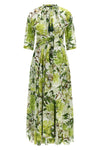 long eden dress in all-over print cotton muslin