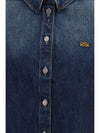 short sleeve denim trapeze shirt
