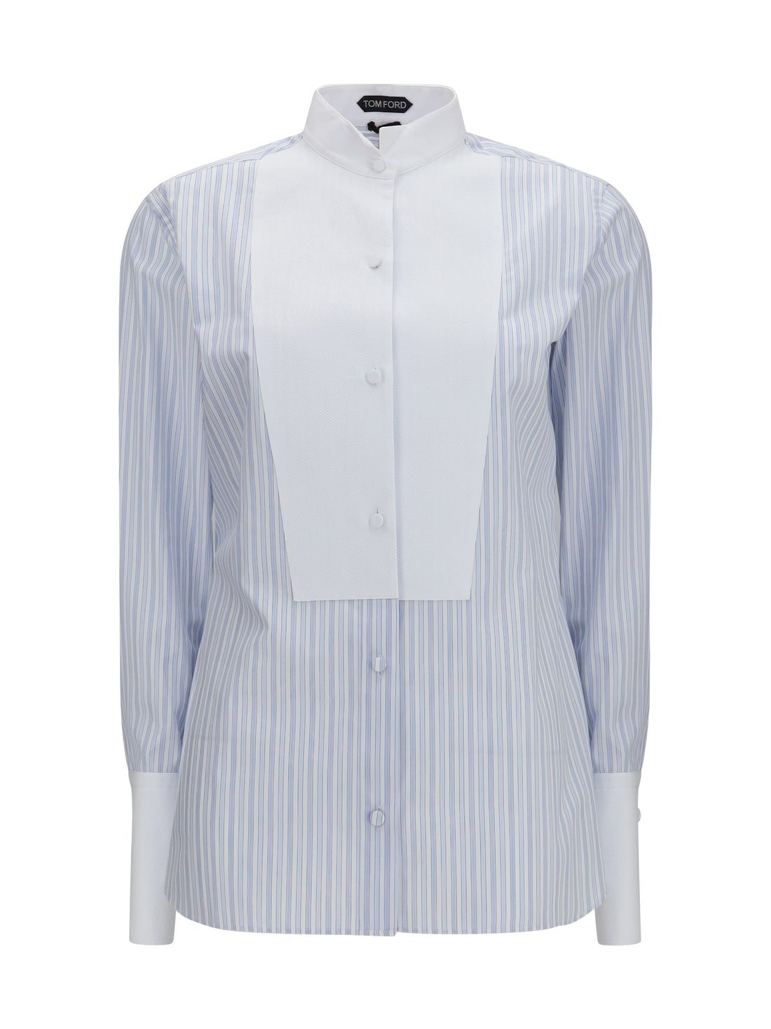 TOM FORD 40 striped shirt with front detail