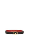reversible leather belt with the vlogo signature