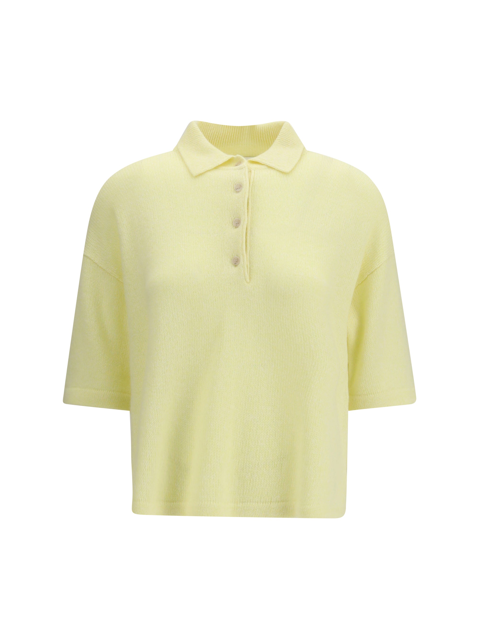 short-sleeve polo neck sweater