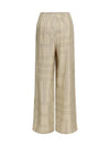 silk monogram pants