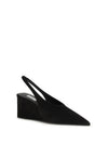 cube wedge slingback pumps