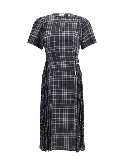BURBERRY 8 check wool blend kilt dress