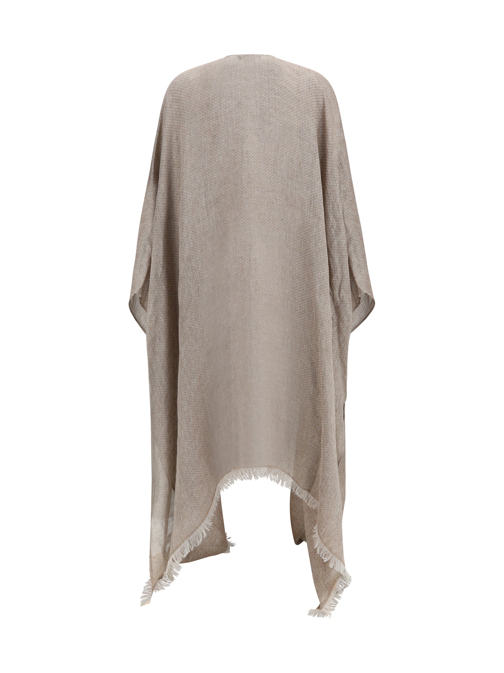 frayed linen cape