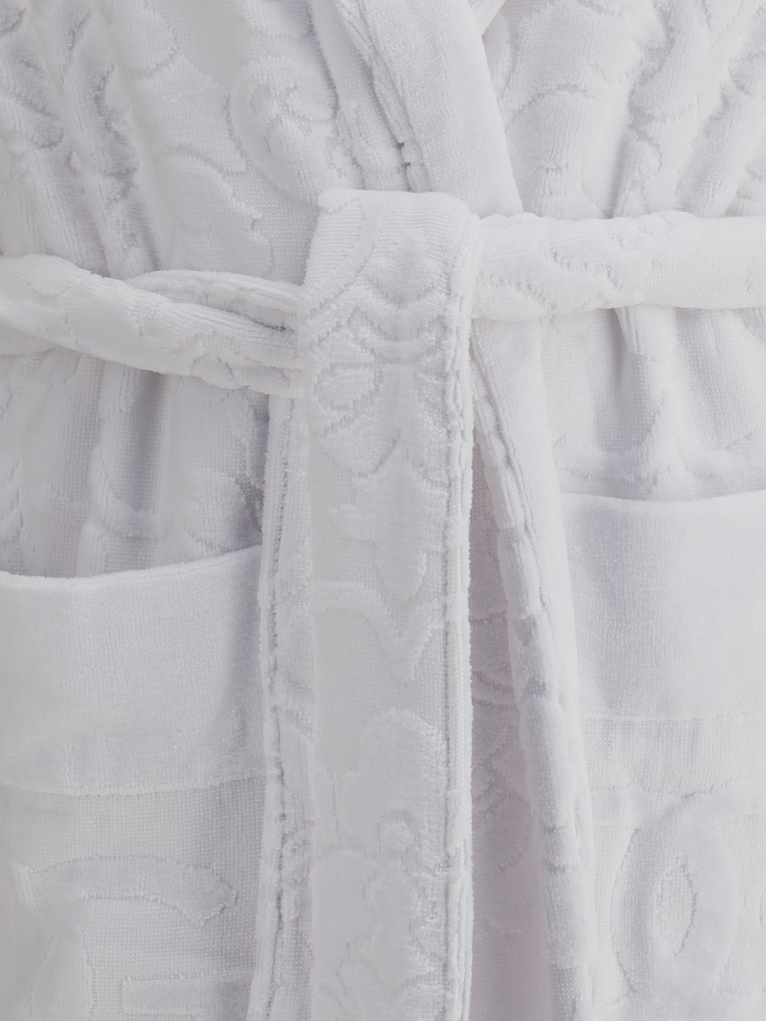 DOLCE &amp; GABBANA L cotton terry jacquard bathrobe 