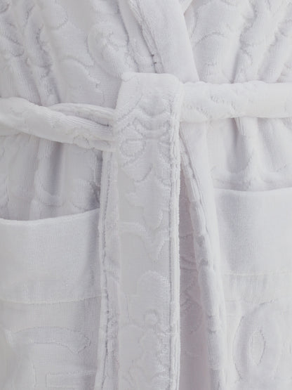 DOLCE &amp; GABBANA L cotton terry jacquard bathrobe 