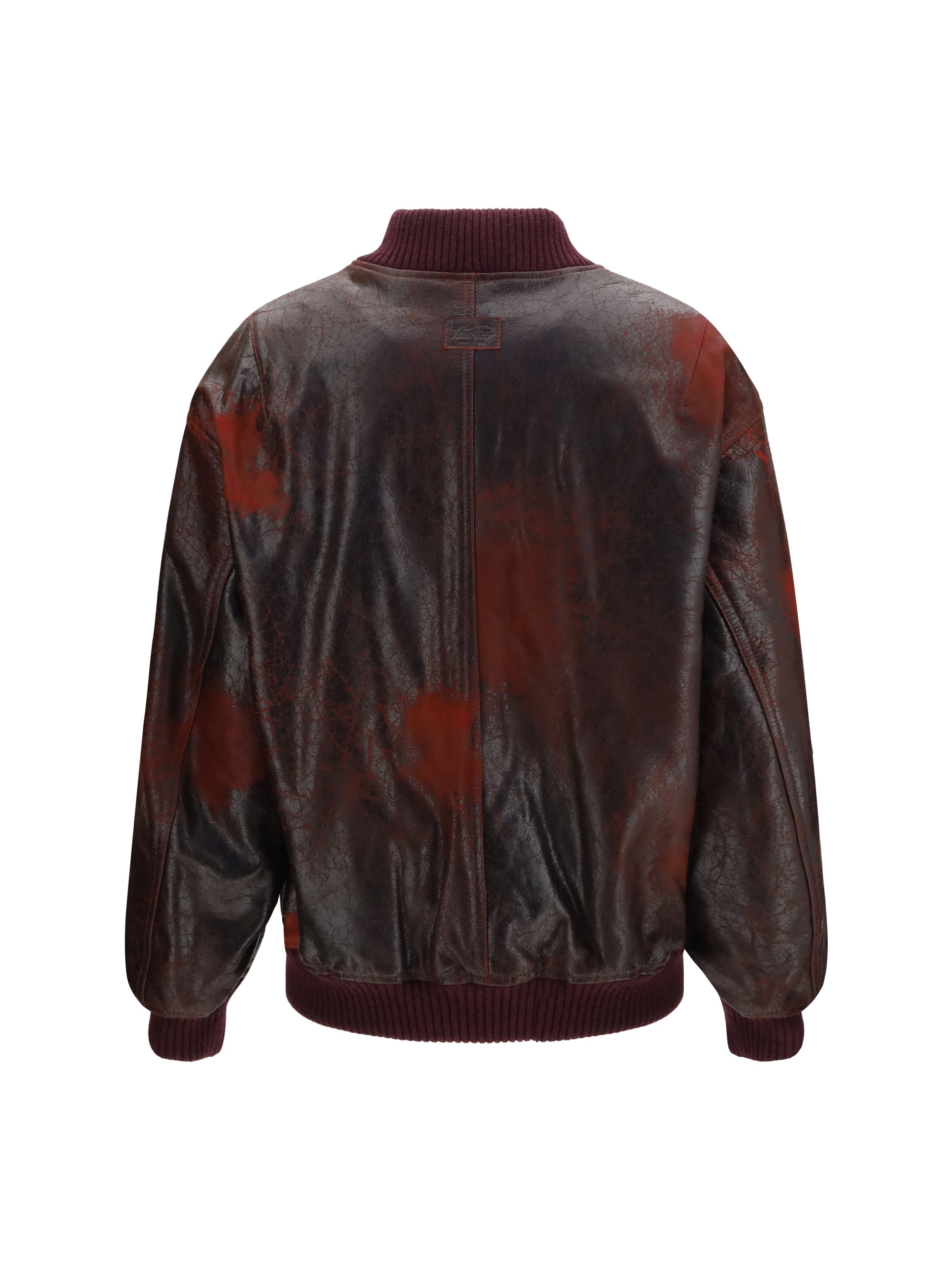 oversized crackle nappa bomber