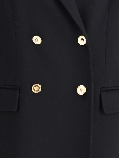 VERSACE 42 wool and cachemire double-breasted coat