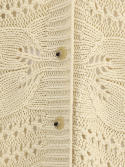 ERMANNO SCERVINO 38 perforated cashmere cardigan