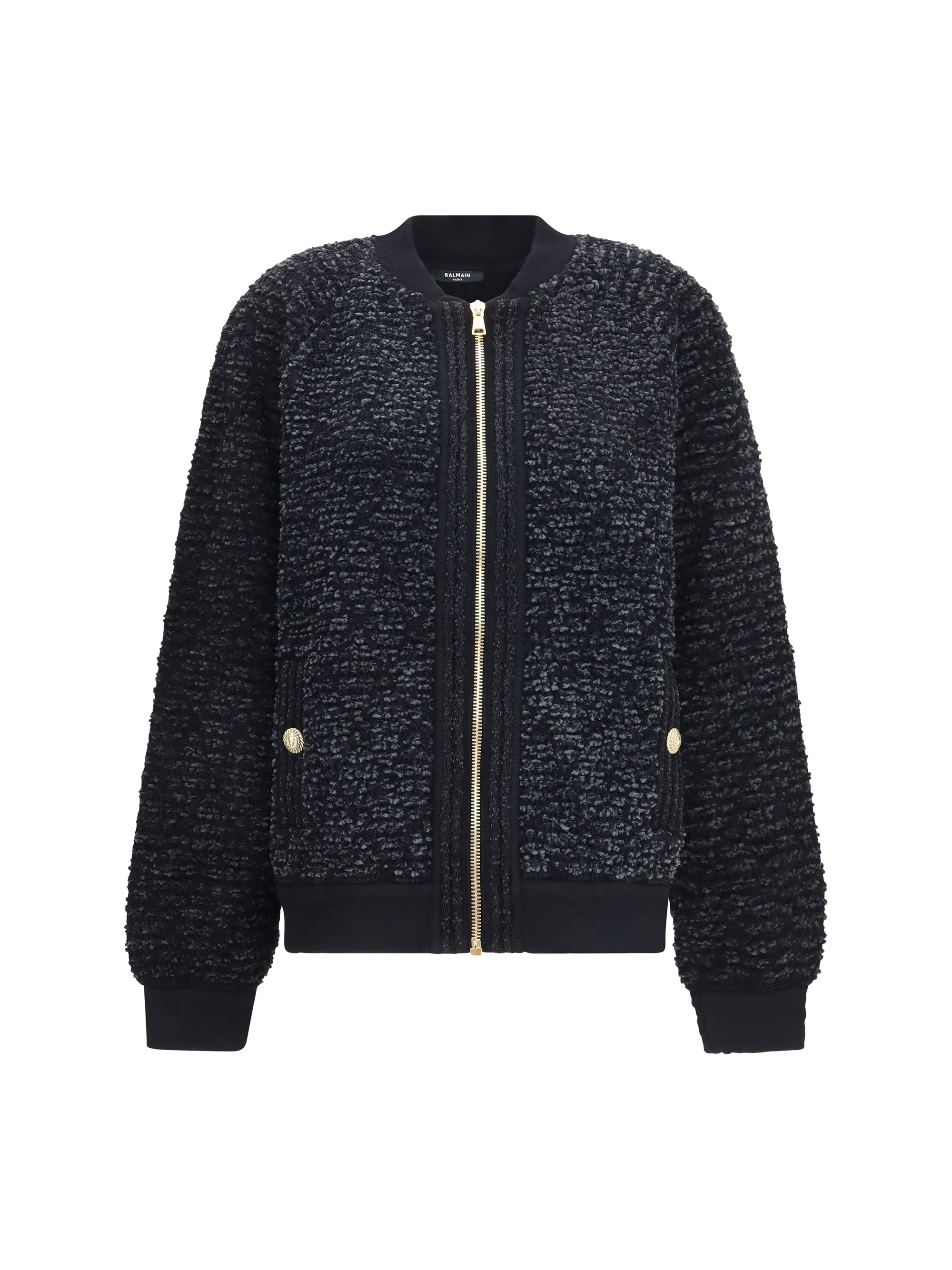 zip jacket with sequin details