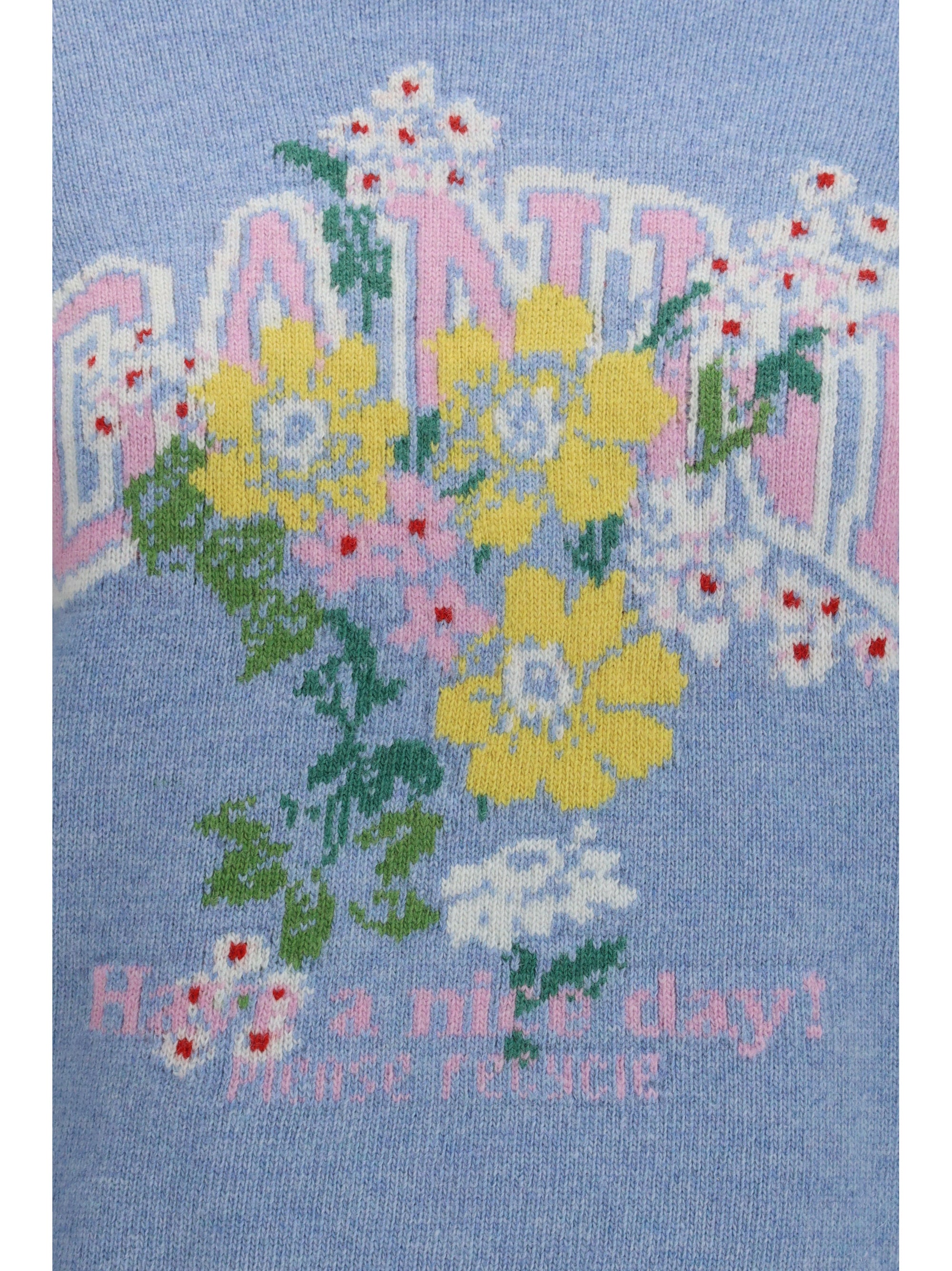 flowers wool sweater