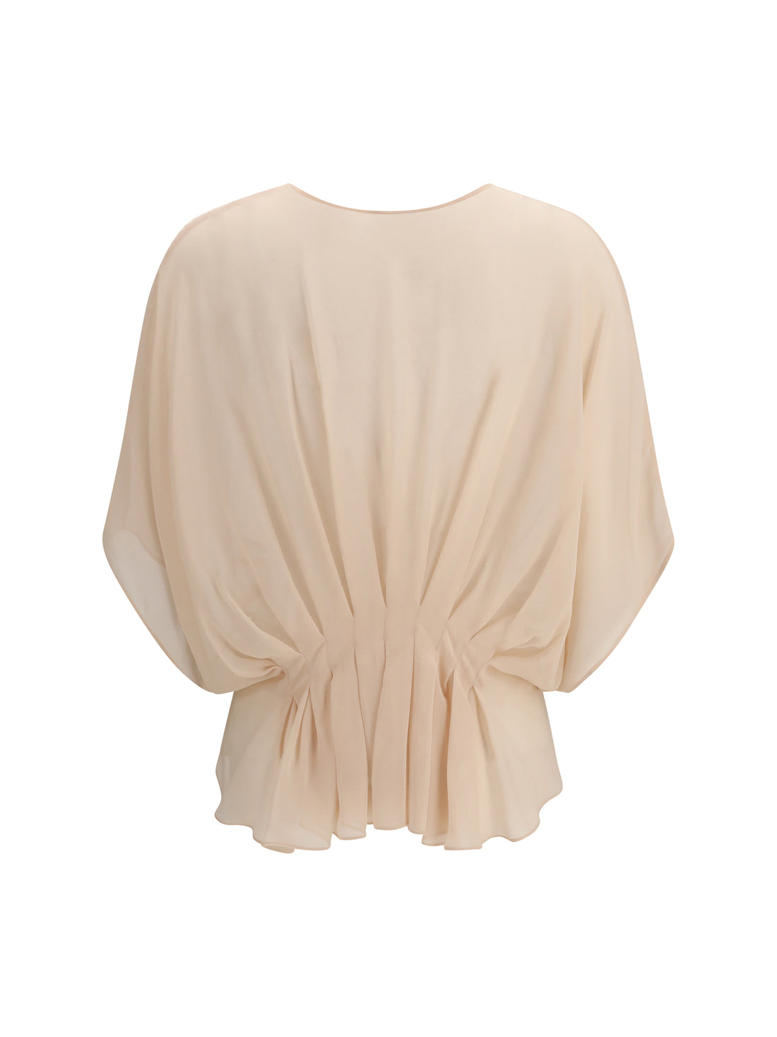 MAX MARA L cape-style silk shirt