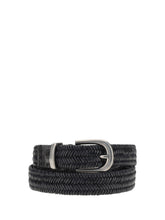 BRUNELLO CUCINELLI M braided stretch leather belt