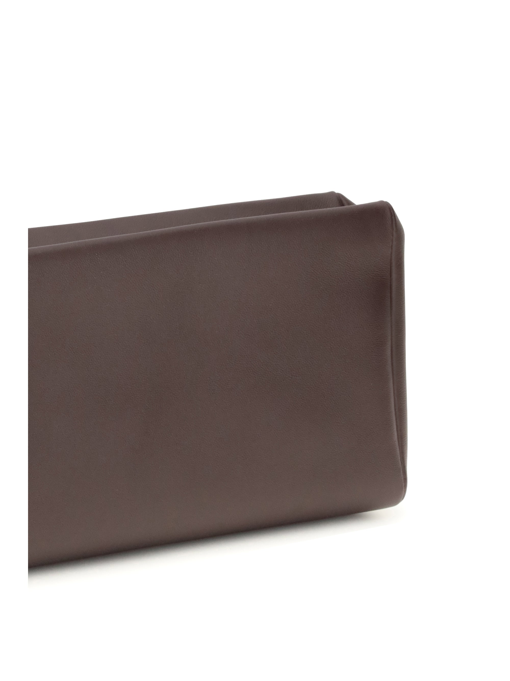 THE ROW OS compact square leather clutch bag
