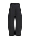 wool-blend straight-leg pants