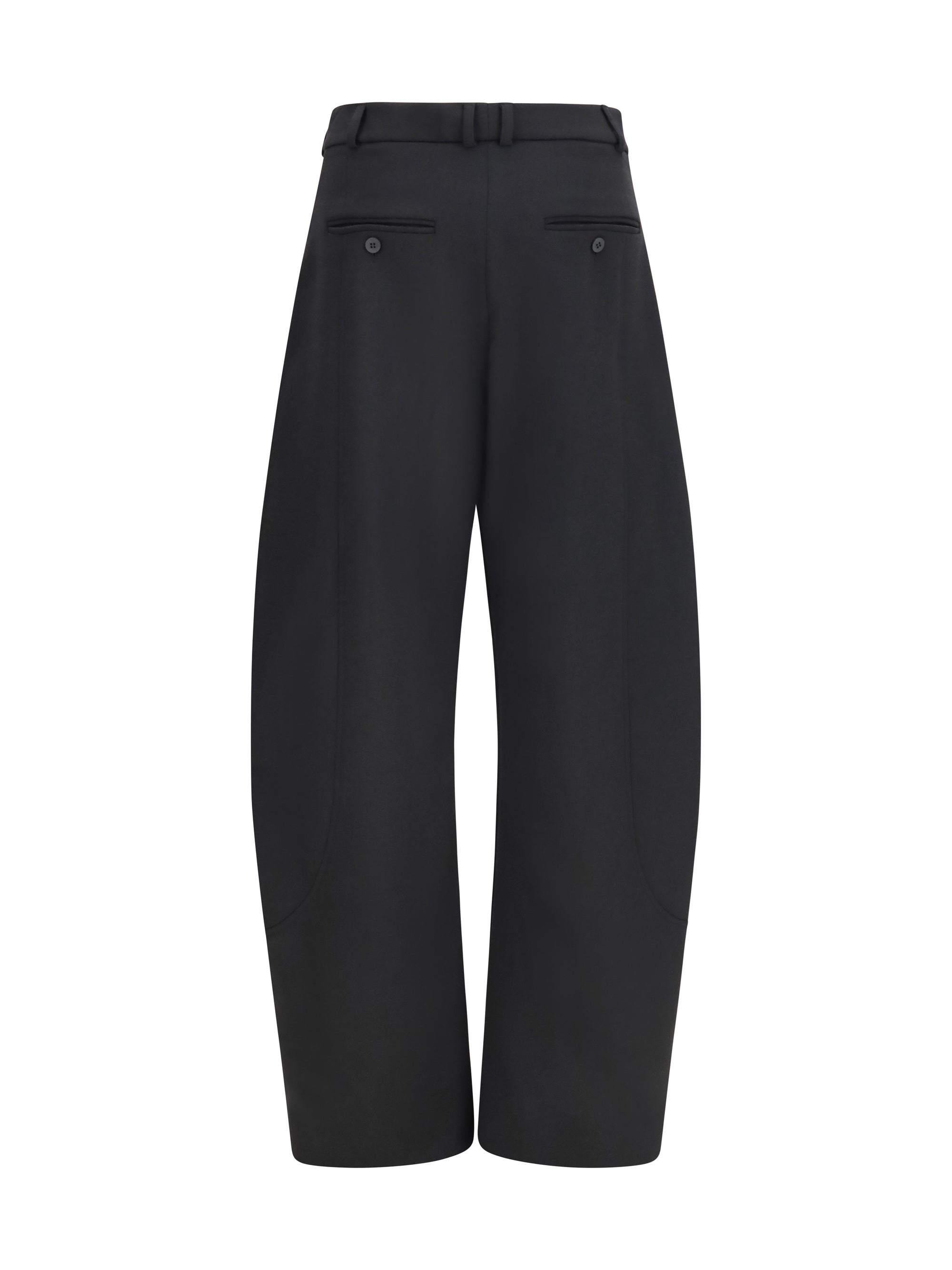 wool-blend straight-leg pants