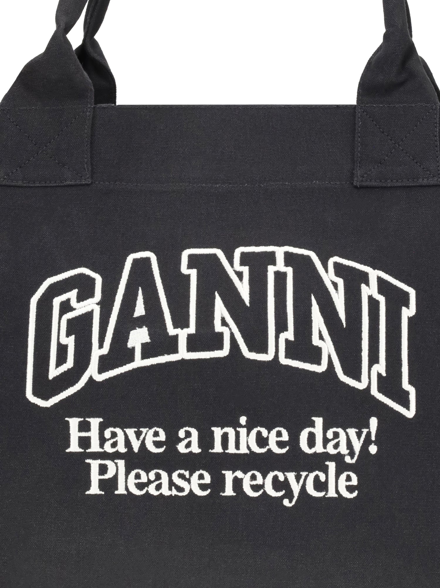 GANNI OS xxl canvas tote bag
