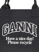 GANNI OS xxl canvas tote bag