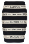 high waist mini skirt in jacquard viscose blend