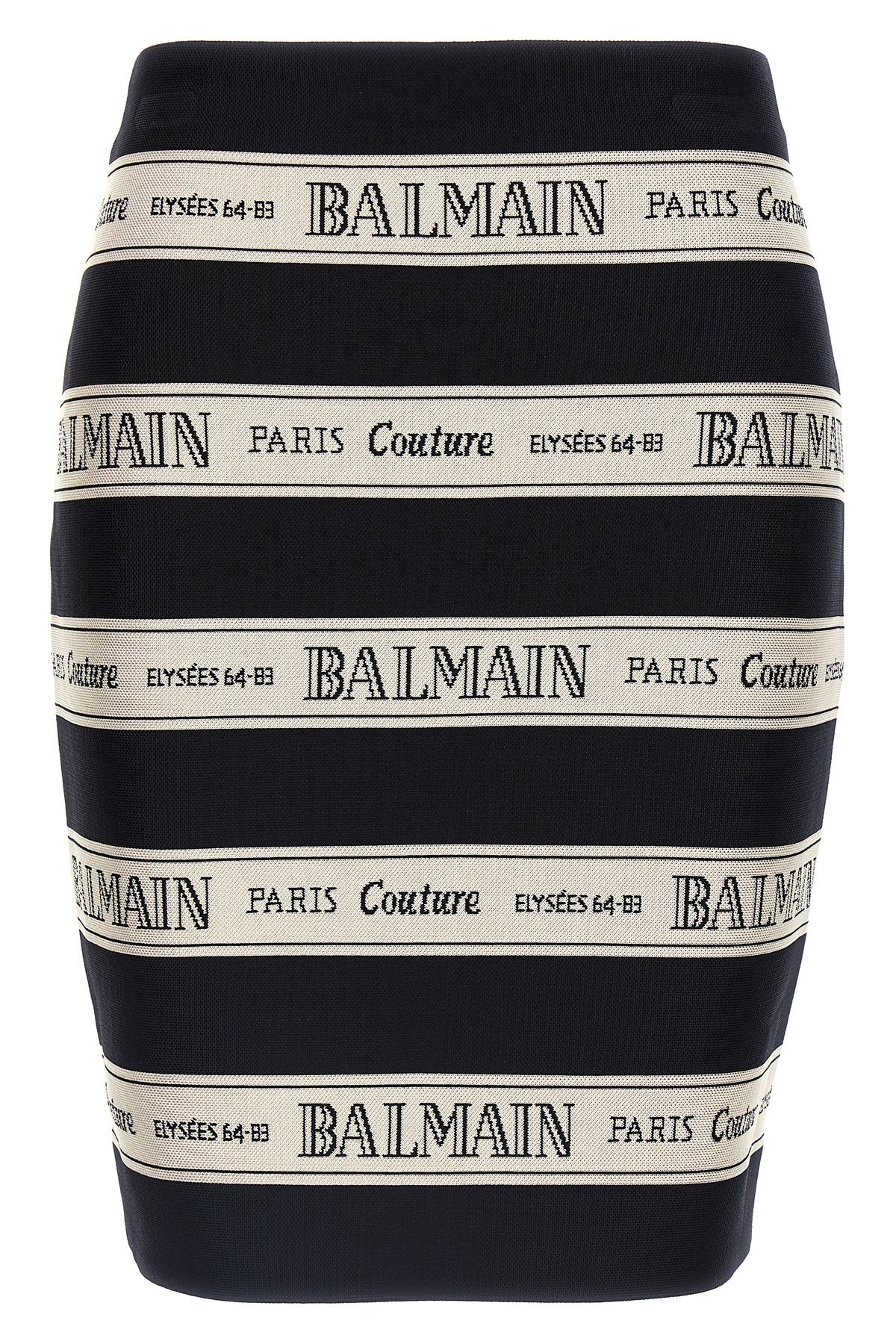 high waist mini skirt in jacquard viscose blend