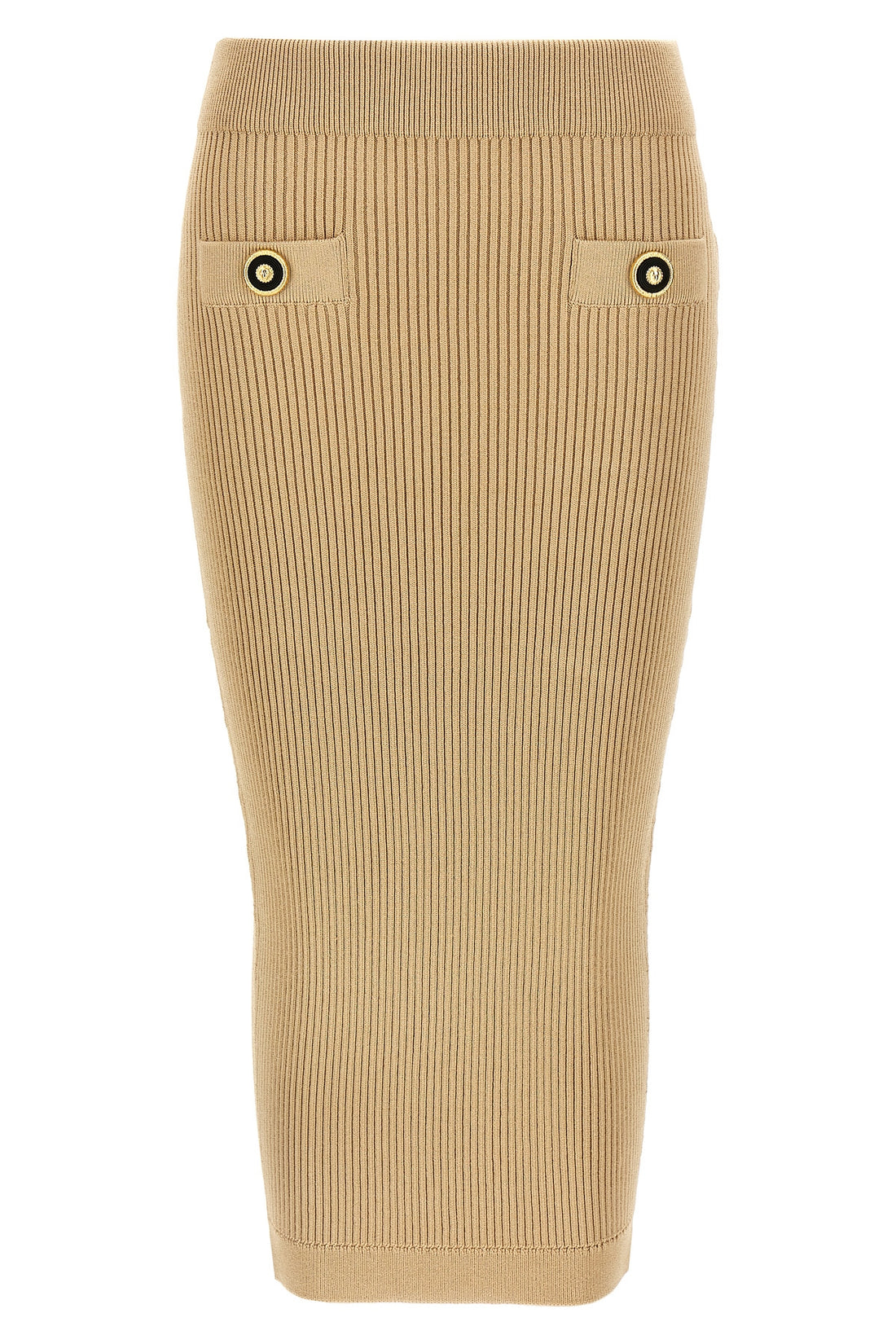 BALMAIN 34 ribbed knit midi skirt