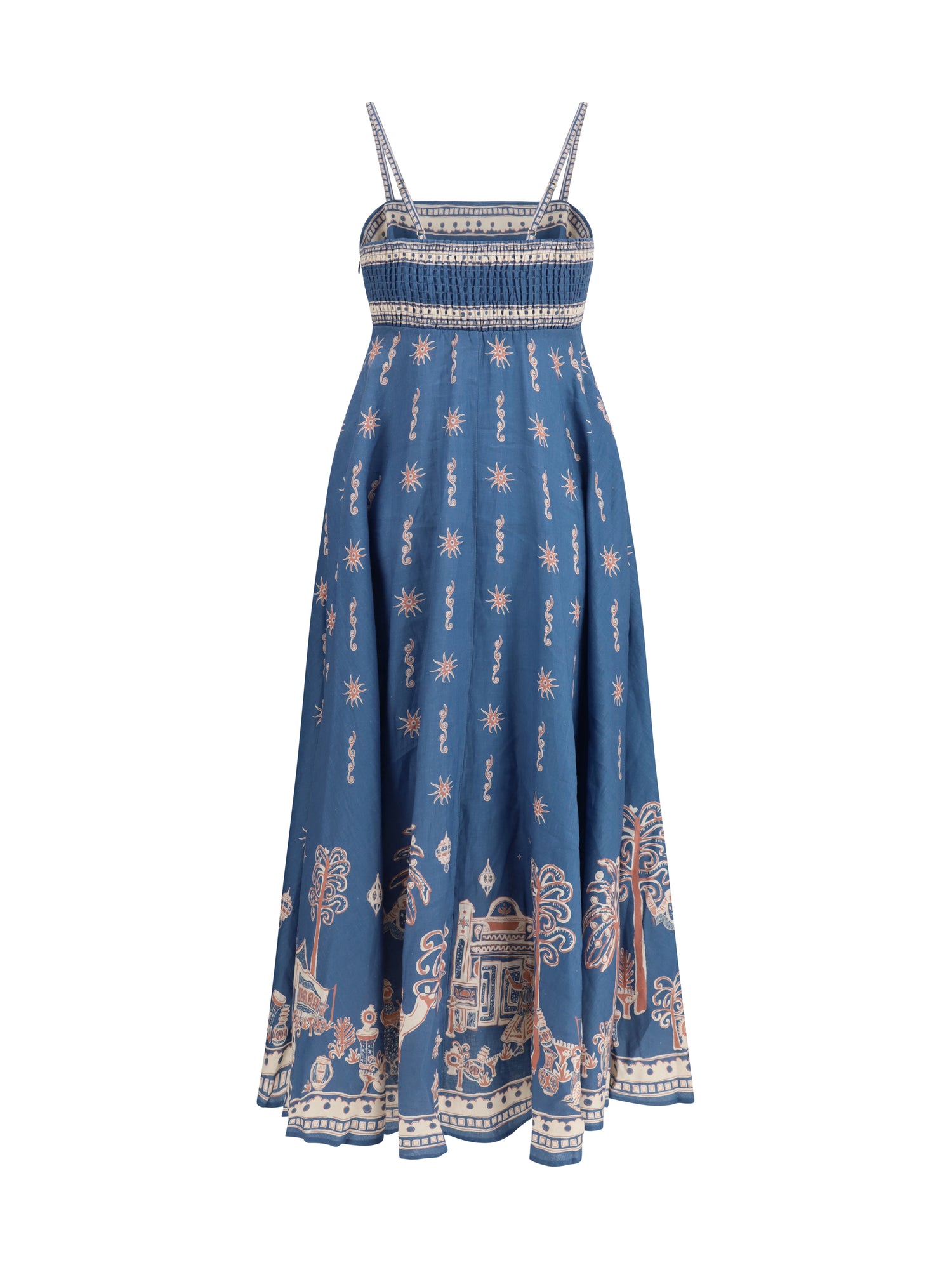 ALEMAIS 6 acacia linen maxi dress