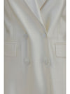 polka-dot satin double-breasted blazer