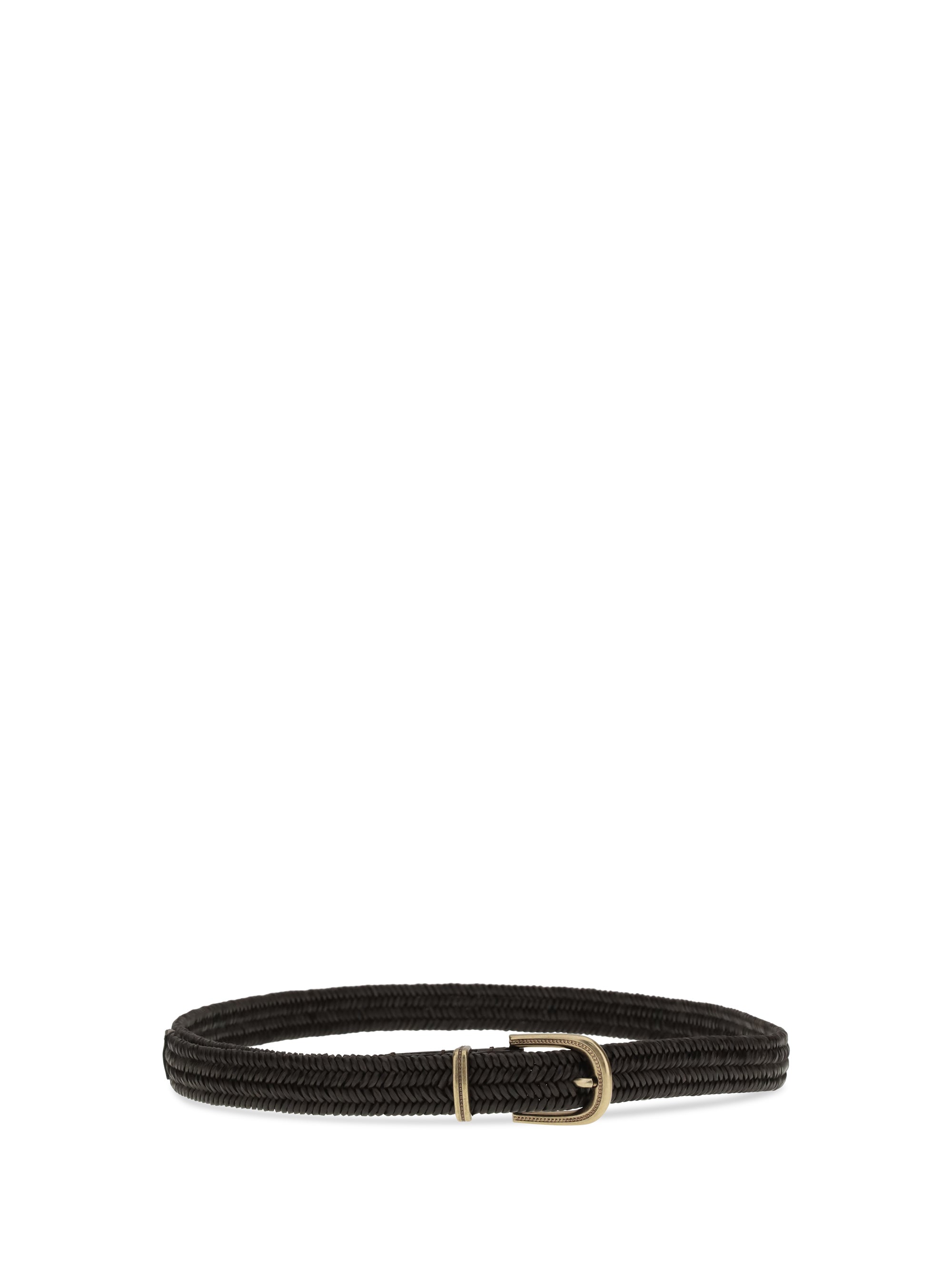 braided stretch leather belt