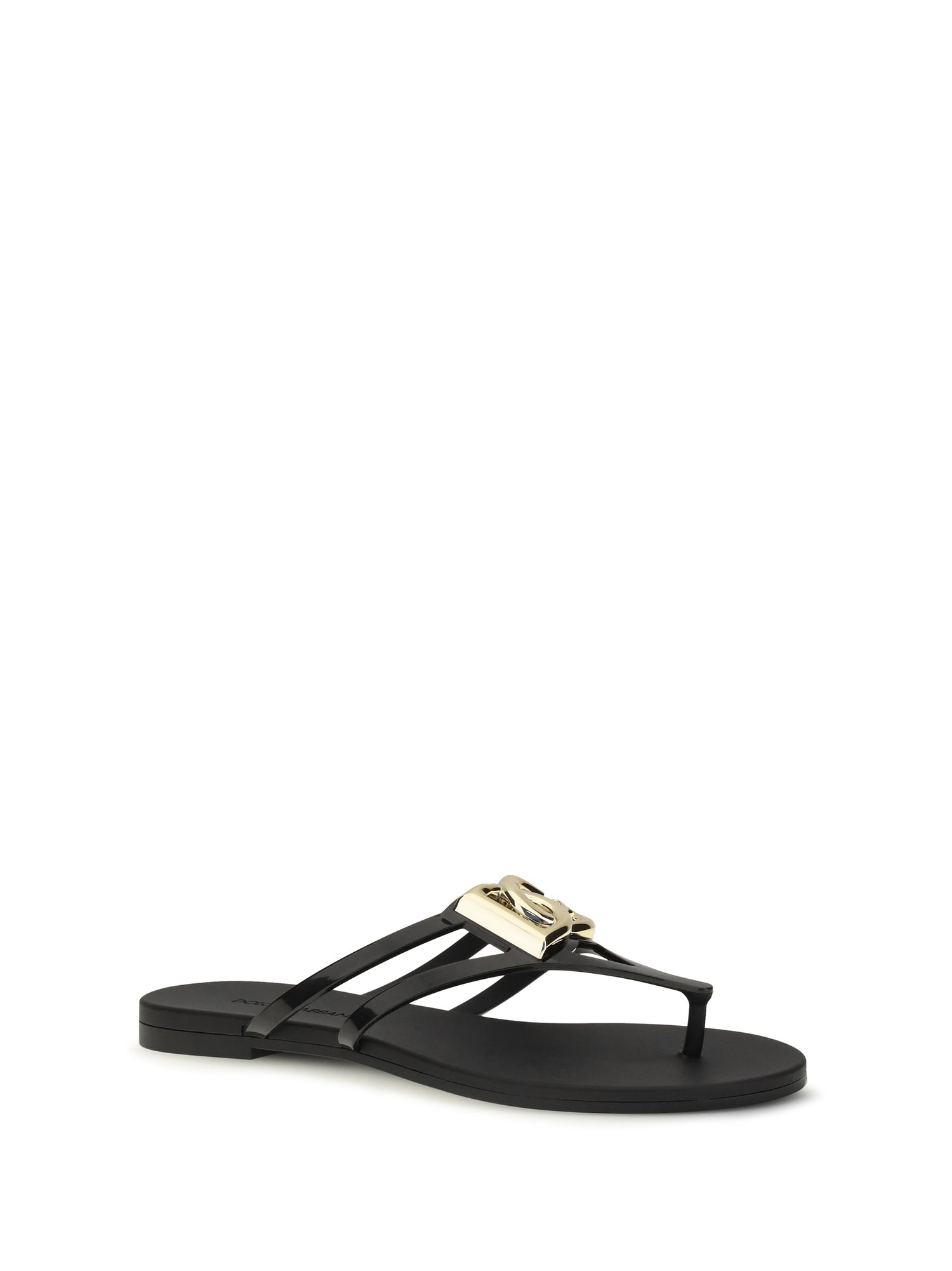 DOLCE &amp; GABBANA 36 logo rubber sandals