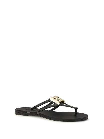 DOLCE &amp; GABBANA 36 logo rubber sandals