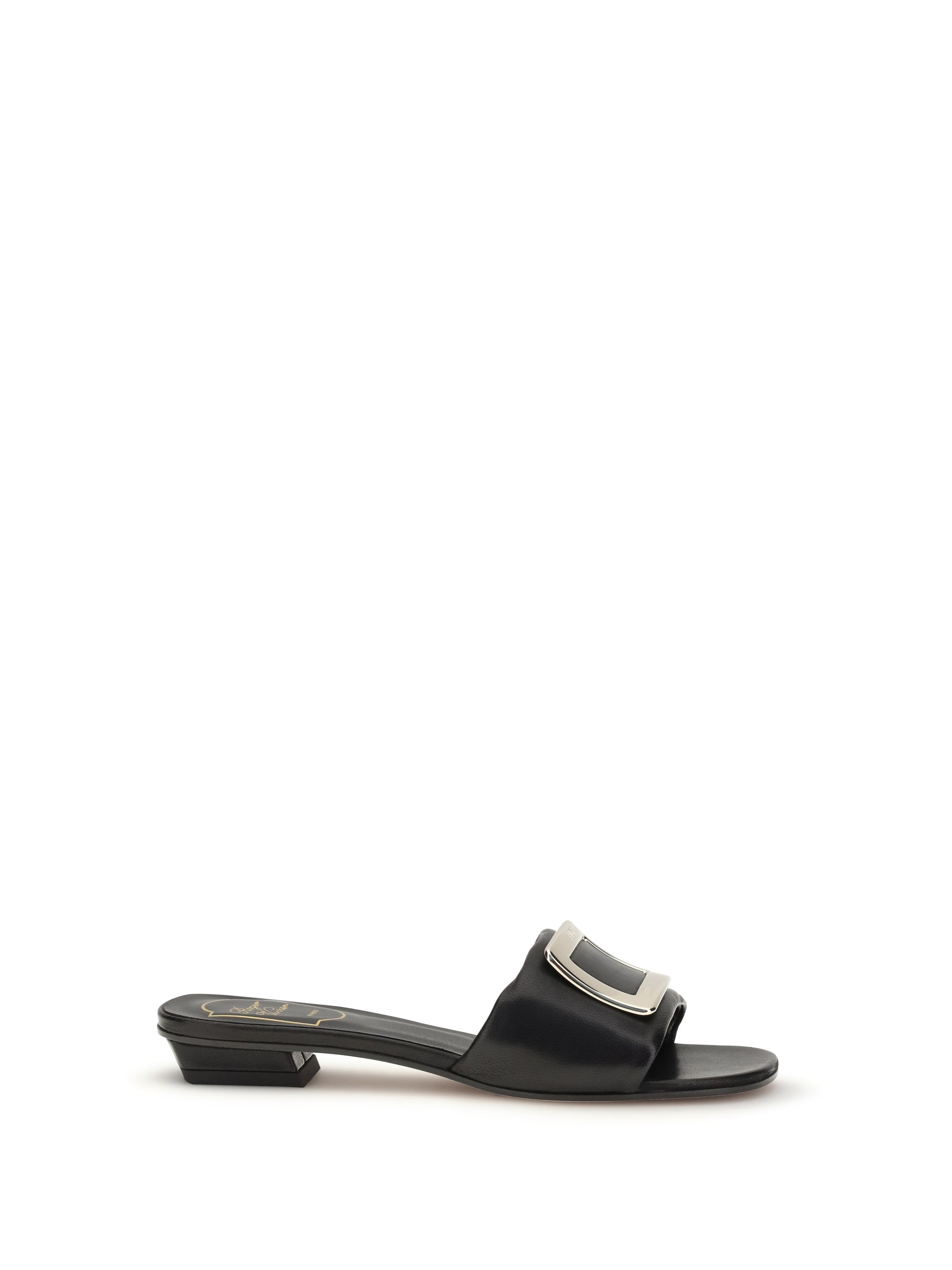 leather slide sandals
