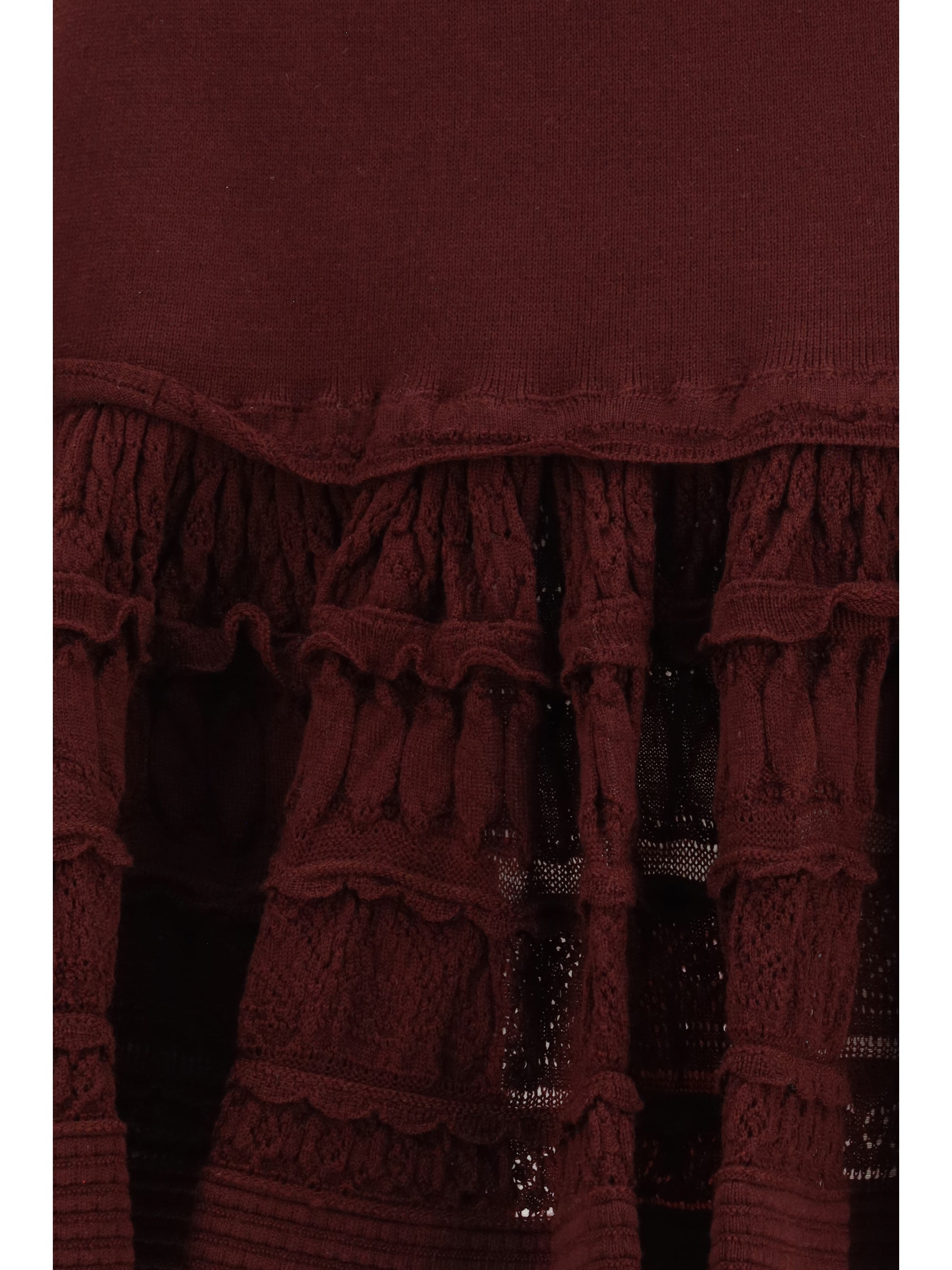 wool crinoline ruffle mini skirt