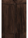 journey leather jacket with fringes