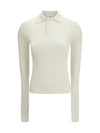 long-sleeve silk polo