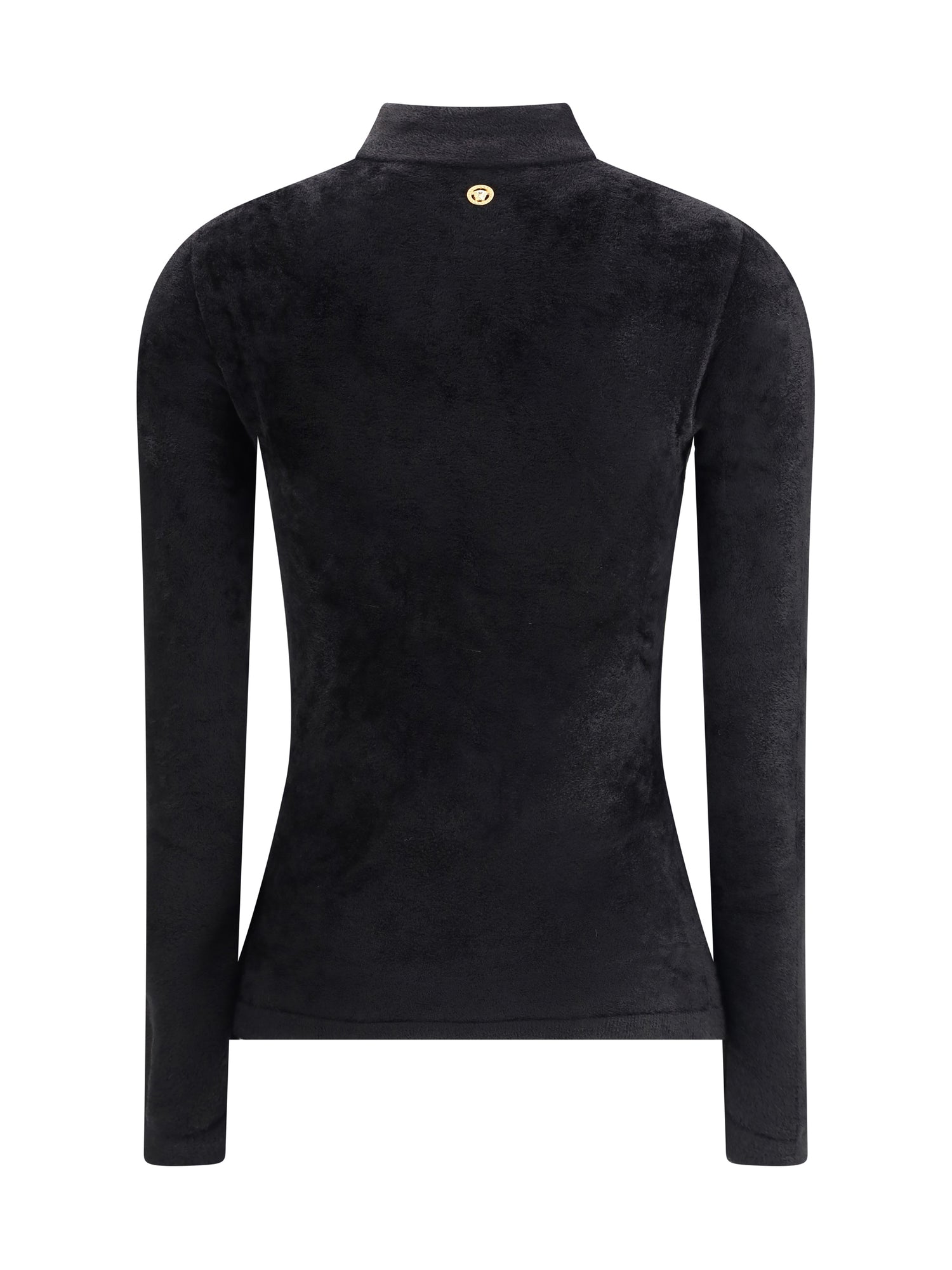 VERSACE 40 chenille top with half nec