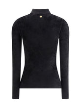 VERSACE 42 chenille top with half nek