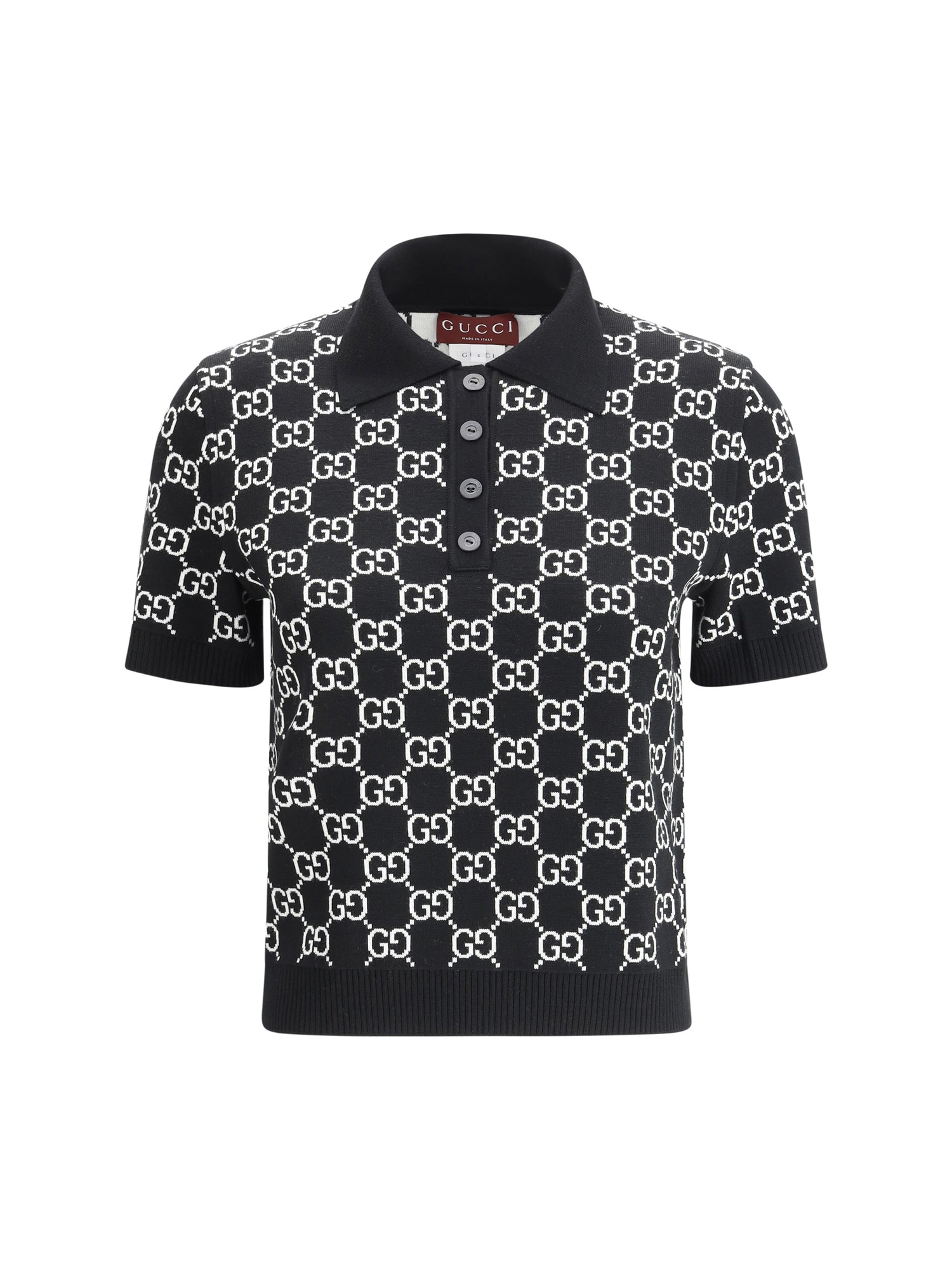 GUCCI S gg wool jacquard polo top 
