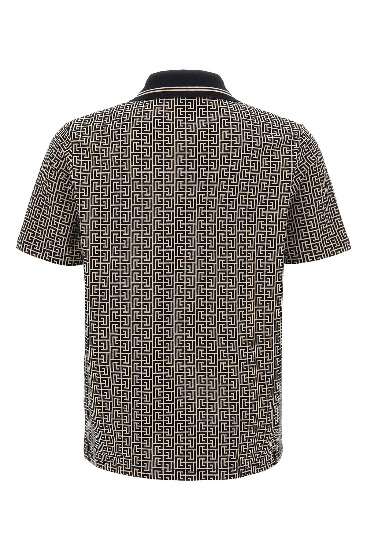 jacquard cotton polo shirt