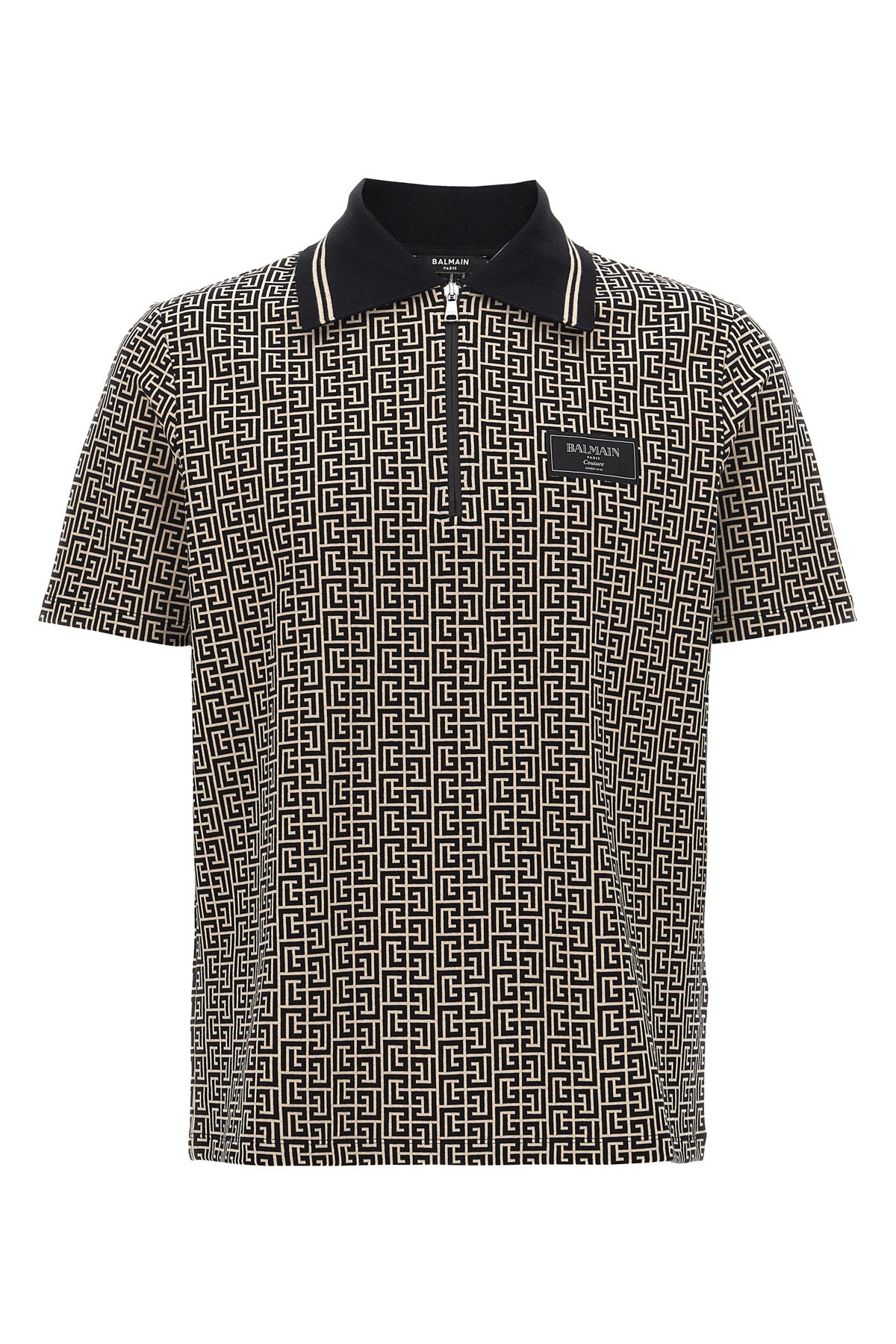 jacquard cotton polo shirt