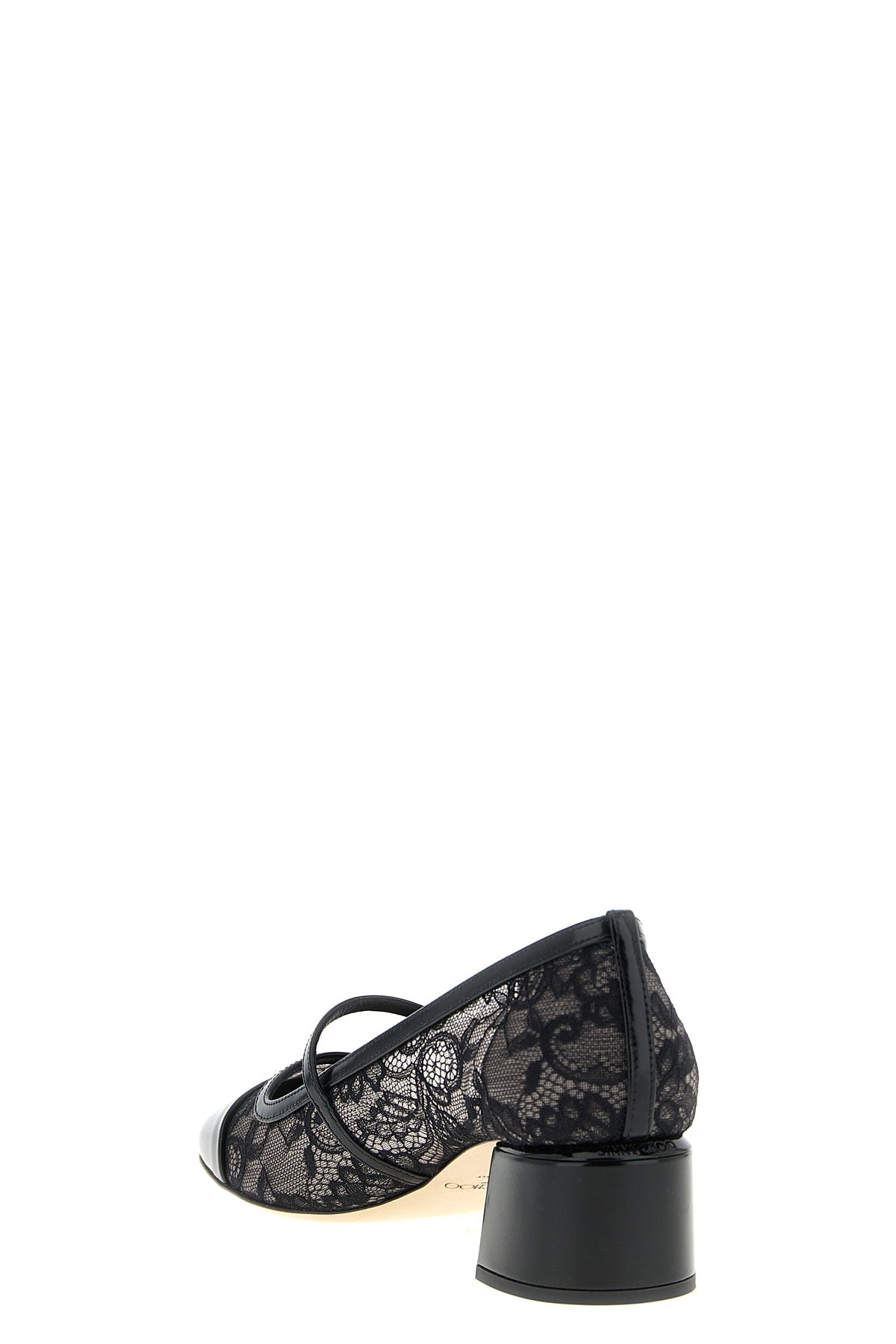 elisa pumps in semi-transparent lace effect mesh