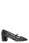 elisa pumps in semi-transparent lace effect mesh