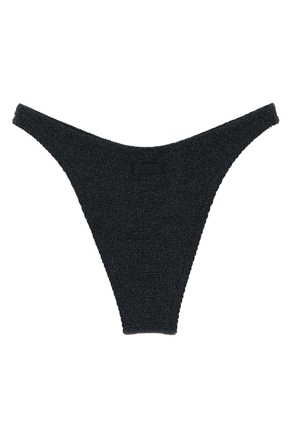 elise bikini bottoms in crinkle lurex fabric