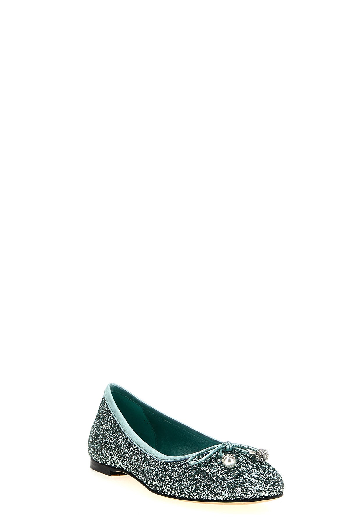 elme ballet flats in glitter-covered fabric
